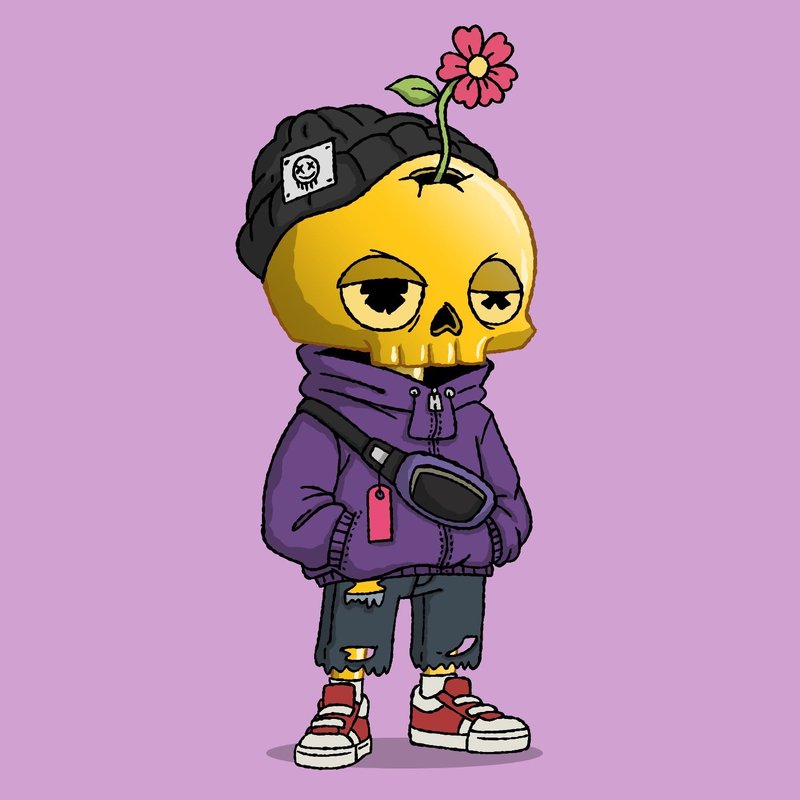 Bono in a purple hoodie, gold variant